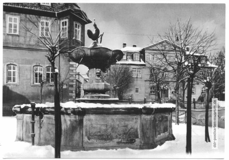Hennebrunnen mit Goetheschlößchen - 1968