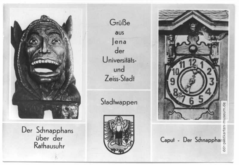 Rathausuhr mit "Schnapphans" - 1971