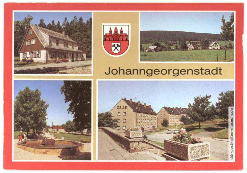 Ferienheim "Henneberg", Ortsteil Oberjugel, Park, Neubauten am Karl-Marx-Ring - 1987