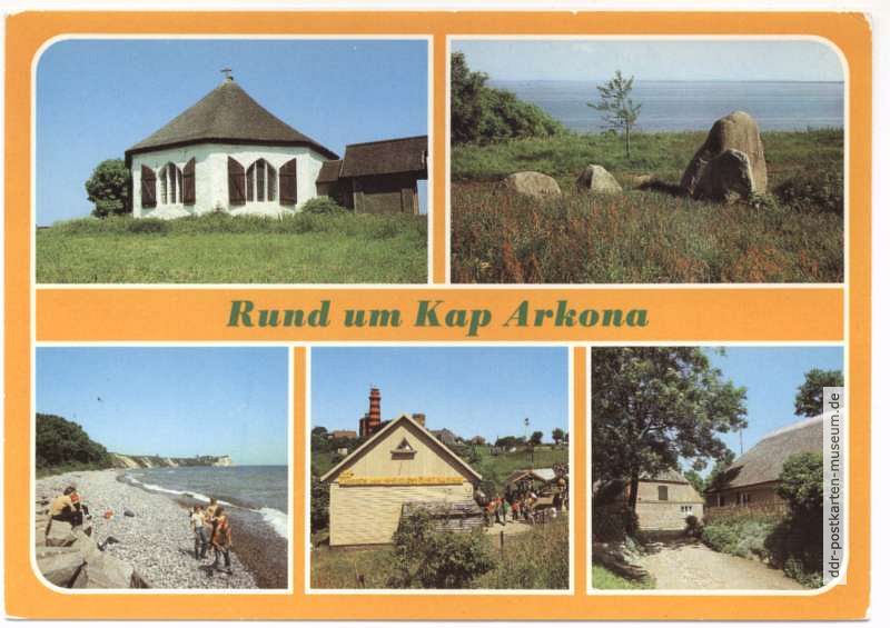 Kapelle in Vitt, Hünengrab, Strand bei Vitt, Gaststätte, Vitt - 1984