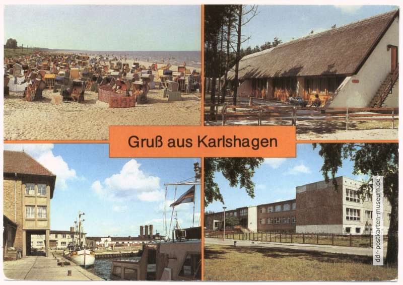 Strand, Ferienobjekt, Fischereihafen, Oberschule - 1987