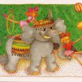 Grußkarte "Viel Spaß zum Geburtstag" mit Zirkuselefant - 1988