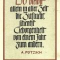 Geburtstagskarte mit Zitat von Arno Pötzsch - 1961