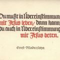 Spruchkarte mit Zitat von Ernst Modersohn - 1975