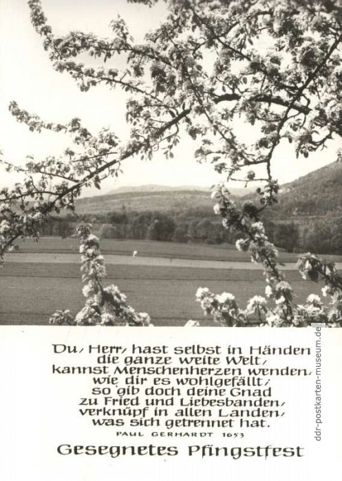 Pfingstgrußkarte mit Gedicht von Paul Gerhardt -1973