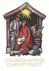 Weihnachtskarte mit Grafik "Christi Geburt" - 1979