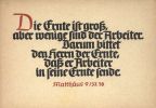 Spruchkarte mit Zitat Matthäus - 1954