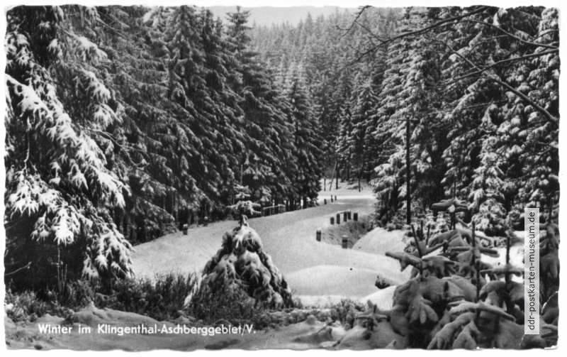 Winter im Aschberggebiet bei Klingenthal - 1958