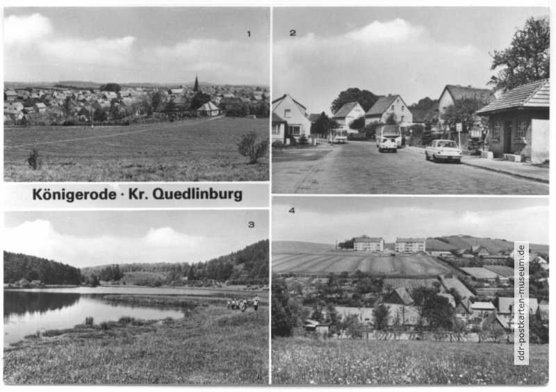 Blick nach Königerode, Klausstraße, Badeteich, Teilansicht - 1982