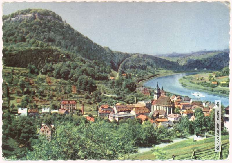 Blick auf Königstein mit Festung - 1962