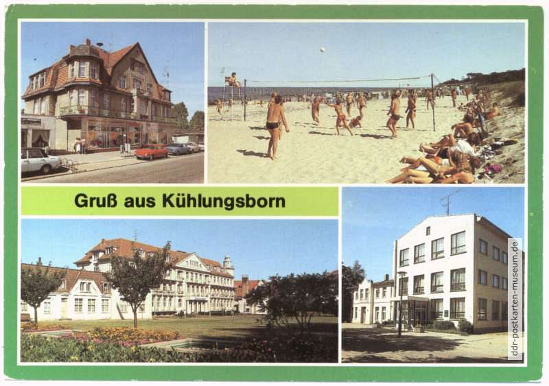 Maxim-Gorki-Straße, Strandsportplatz, FDGB-Erholungsheim, Ferienheim - 1988  