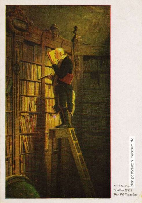Gemälde ""Der Bibliothekar" von Carl Spitzweg - 1950