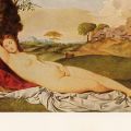 Ölgemälde "Schlummernde Venus" von Giorgione in Gemäldegalerie Dresden - 1957/1983