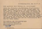 Rückseitiger Text der Protestkarte an westdeutschen Richter - 1954