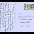 Text, Adresse und Briefmarke alles korrekt, nur die Post in Dresden vergaß zu stempeln und in Greifswald nachträglich zu entwerten - 1987