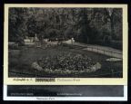 Bis 1950 weiterverwendete Vorkriegskarten mit Aufdruck "Thälmann-Park" über "Hindenburg-Park" in Weißenfels
