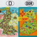 Postkarten mit Landkarten der BRD und DDR - 1965 / 1970