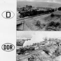 Güterzug der DB bei Altenbeken (Schleswig-Holstein) und DR-Personenzug bei Ranis (Thüringen) - 1970 / 1982-Dampf