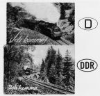 Grußpostkarten für Eisenbahnreisende - um 1960