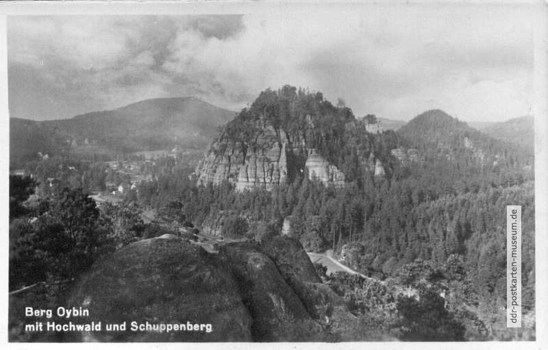 Berg Oybin mit Hochwald und Schuppenberg - 1958