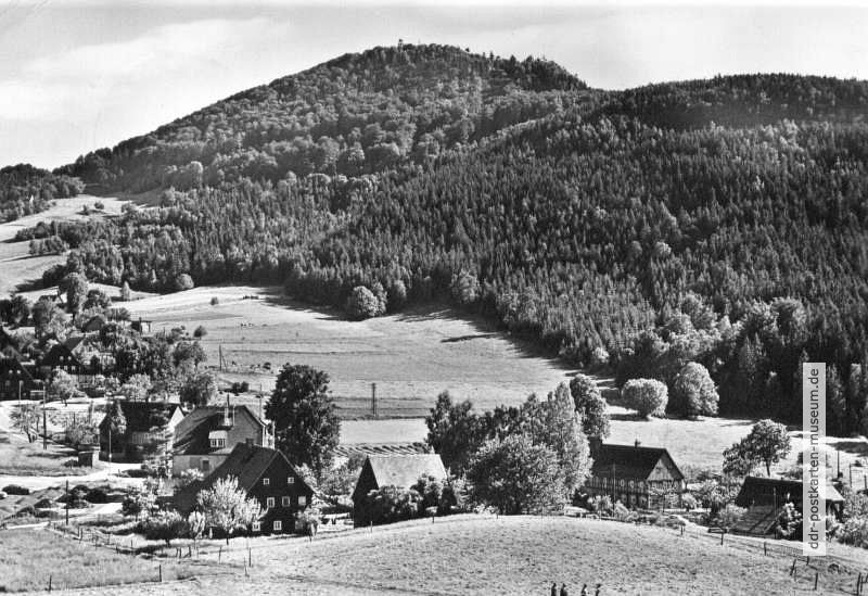 Blick über Waltersdorf zur Lausche - 1976