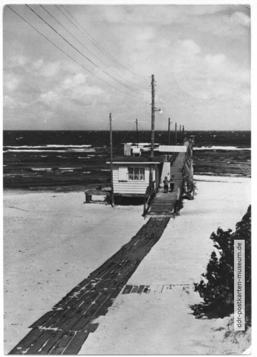 Strand mit Weg zur Seebrücke - 1962