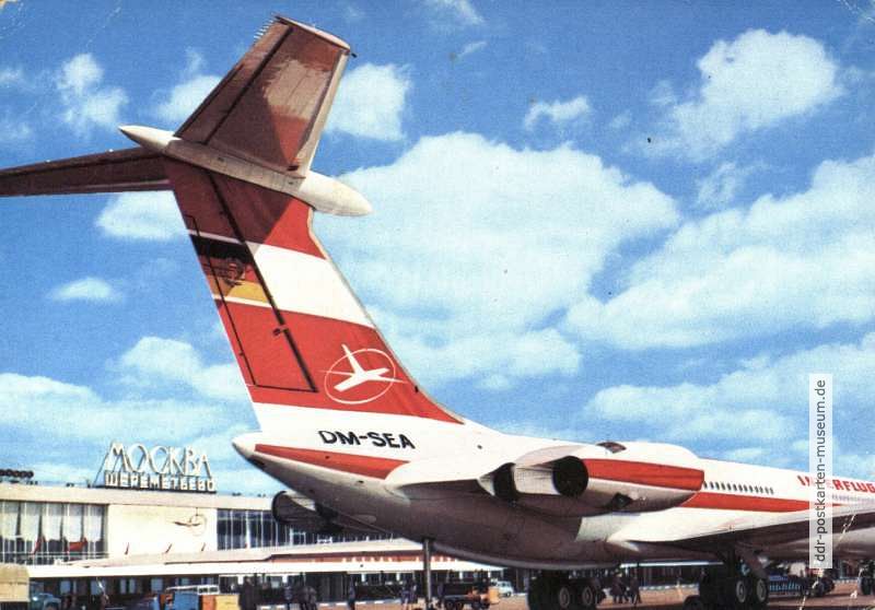 Turbinenluftstrahl-Verkehrsflugzeug "IL 62" DM SEA, 1972 bei Berlin abgestürzt - 1970