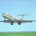 Turbinenluftstrahl-Verkehrsflugzeug "IL 62" beim Abflug - 1979