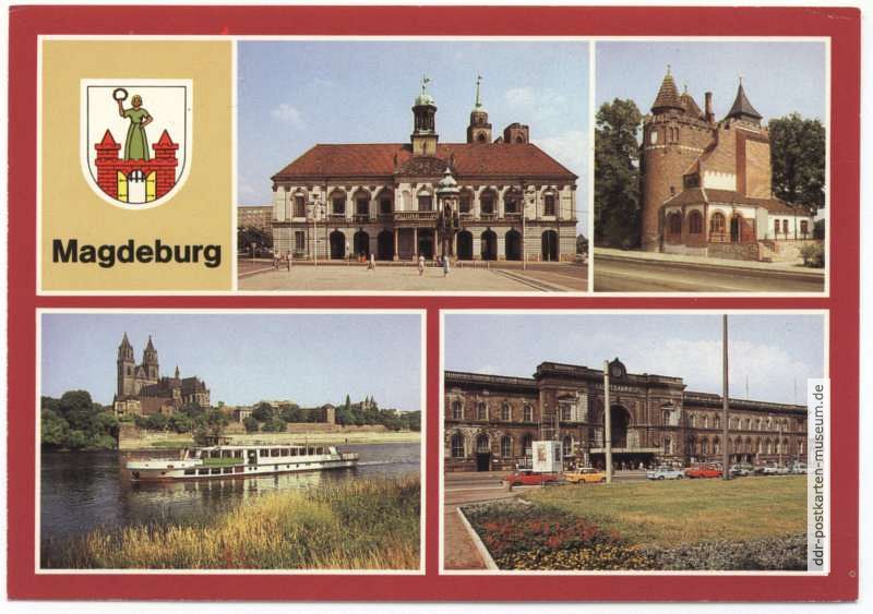 Rathaus, Lukasklause, Elbdampfer, Hauptbahnhof - 1986
