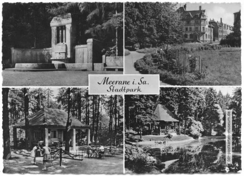 Stadtpark in Meerane - 1963