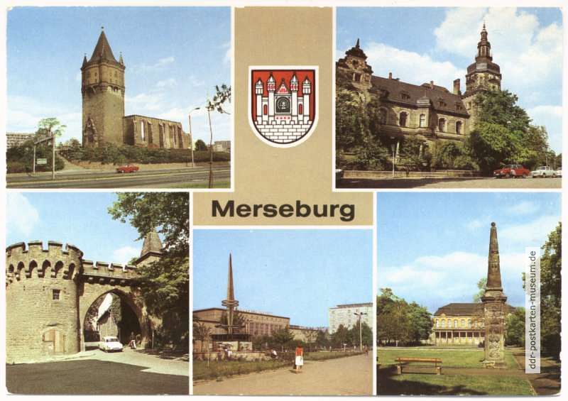 Kirchenruine St. Sixti, Haus der Kultur, Krummes Tor, Gagarin-Platz, Schloßgarten - 1983