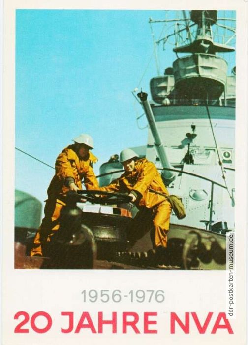Jubiläumspostkarte zum 20. Jahrestag der NVA - 1975