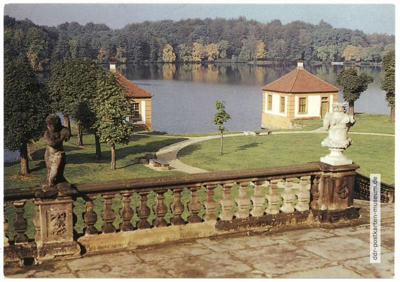 Schloß Moritzburg, Blick zum Teich - 1987