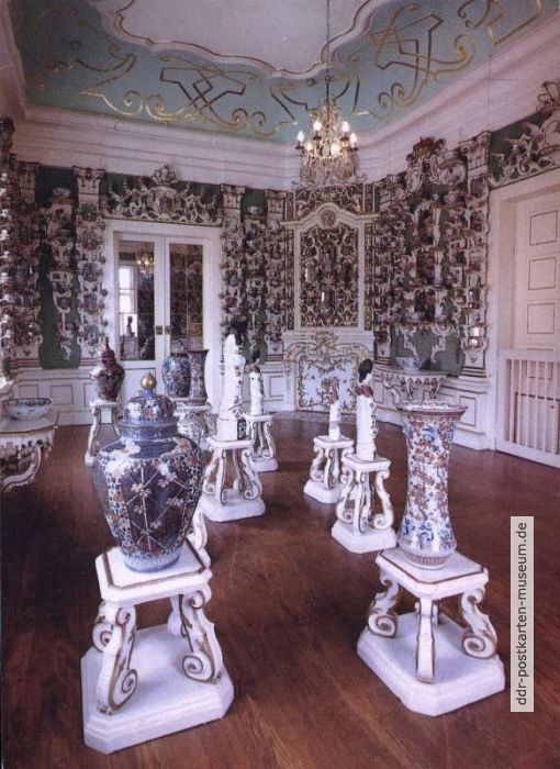 Schloßmuseum Arnstadt, Porzellan- und Spiegelkabinett mit ostasiatischen Porzellanen - 1986