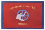 Fahne der Internationalen Arbeiterhilfe im Ruhrgebiet von 1930, Geschenk an Bezirksorganisation Berlin - 1978
