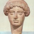 Antikensammlung: Weibliches Köpfchen (Attisch, 5. Jahrhundert v.u.Z.) - 1986