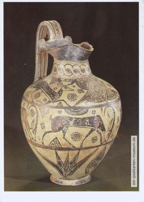 Antikensammlung - Kanne mit Kleeblattmündung, Rhodos 650-30 v.u.Z.) - 1956