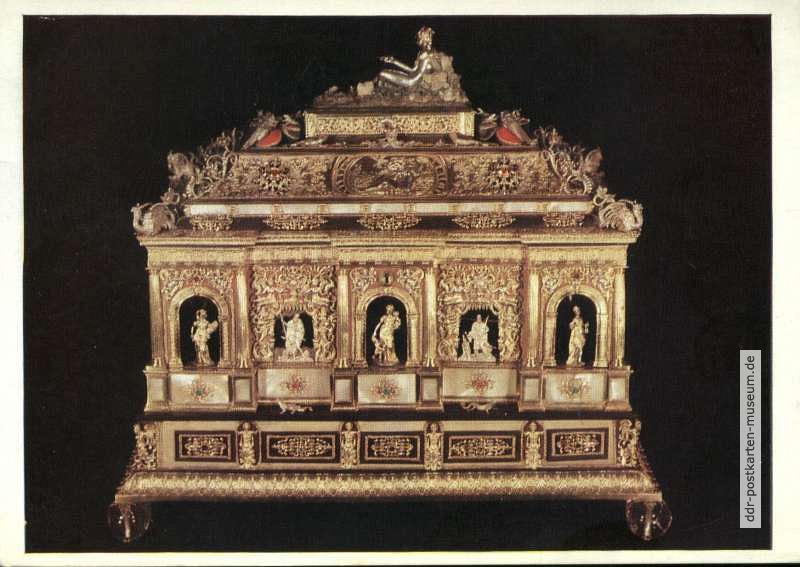 Großer Schmuckkasten um 1580 mit silberner Bekrönungsfigur - 1965