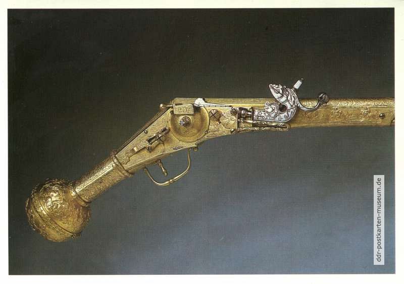 Historisches Museum Dresden - Vergoldete Radschloßpistole um 1590, Augsburger Arbeit - 1987