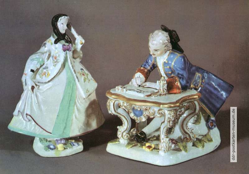 Polin und Kavalier am Schreibtisch von J.J. Kändler, um 1747 Meißen - 1971