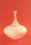 Vase aus weißem Fadenglas von Otto Schindhelm, 1973 Lauscha - 1984 / 1987