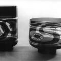 Lampengeblasene Glasgefäße mit Farbeinlagen - 1977