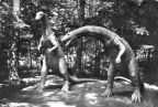 Saurierparkanlage mit Plateosaurus aus der Triaszeit - 1983