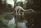 Saurierparkanlage mit Diplodocus aus der Triaszeit - 1986