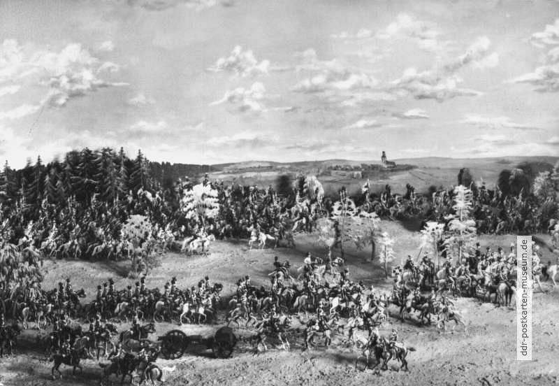 Diorama der Völkerschlacht bei Leipzig 1813, Preußische und russische Kavallerie bei Möckern - 1974