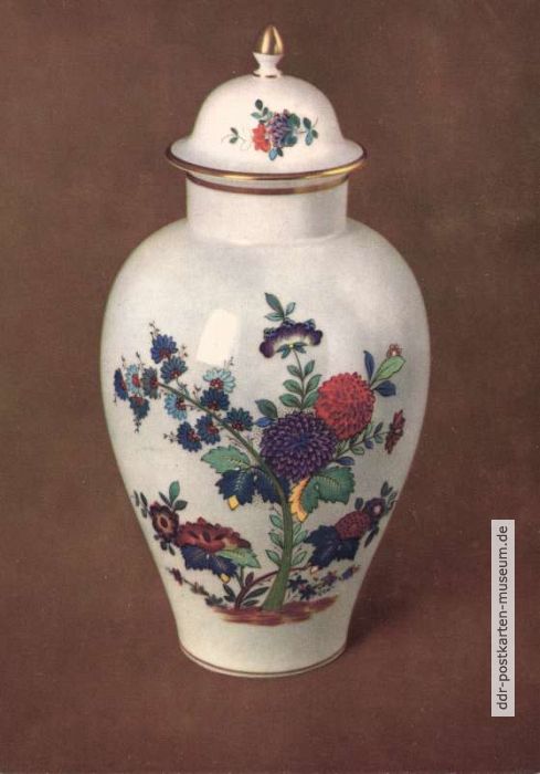 Porzellansammlung, Vase H 27 x mit Dekor 630 c "Indischmalerei" - 1966