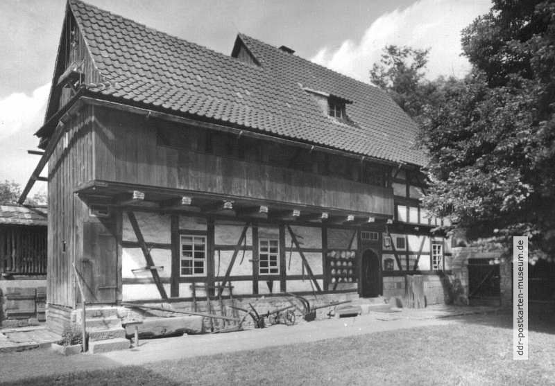 Volkskundemuseum "Thüringer Bauernhäuser", 1667 erbautes Unterhaseler Haus - 1968