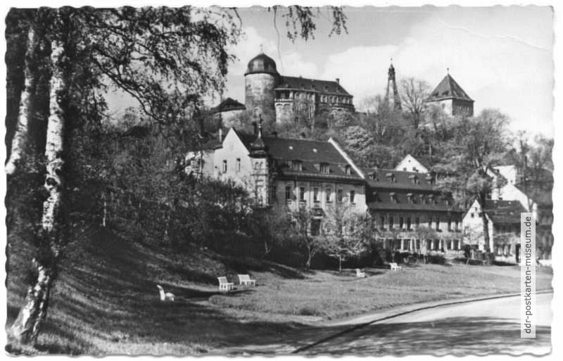 Blick zur Burg Mylau - 1958