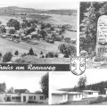 Blick auf Neuhaus, Grenzstein, Ferienobjekt und Bungalows - 1983
