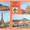 Großstraße, Postmeilensäule, Rathaus am Markt, Mitropa-Autobahn-Raststätte - 1986